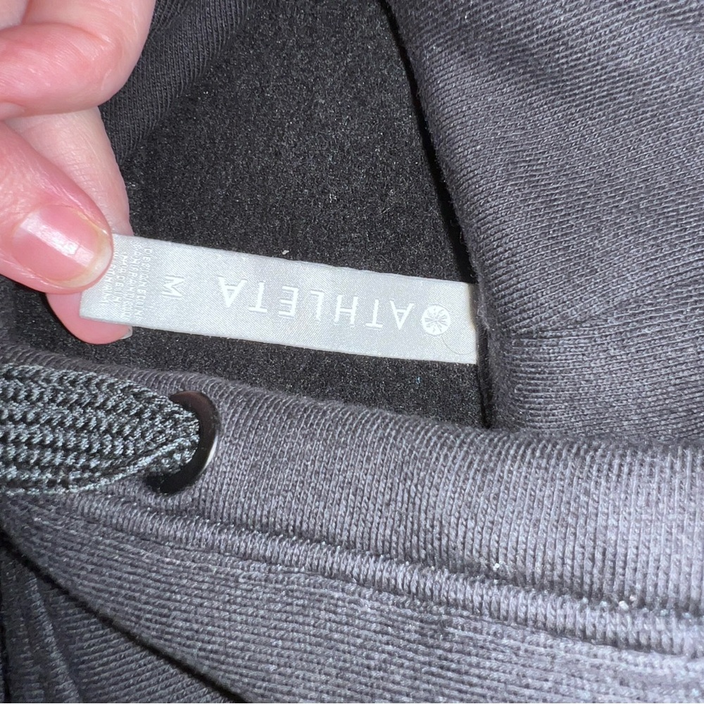 Athleta Charcoal black Hoodie with elegant detail - Picture 2 of 4